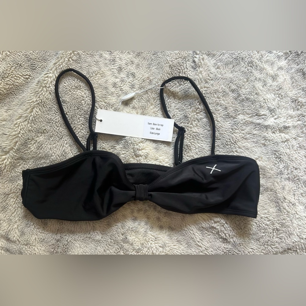 BoutineLA Bow Tie Bikini Top L
